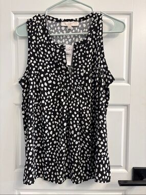 Loft Mixed Media Sleeveless Top